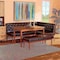 Baxton Studio Riordan Mid-Century Dark Brown Faux Leather and Walnut Brown Finished Wood 4-PC Dining Nook Set 186-11358-10552-9305-Zoro - alternate 6